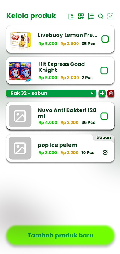 Tampilan fitur Catetify 2