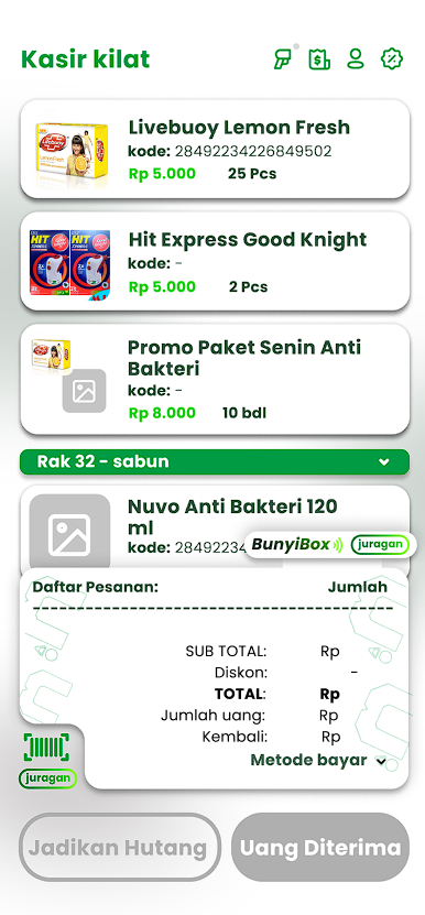 Tampilan fitur Catetify 3