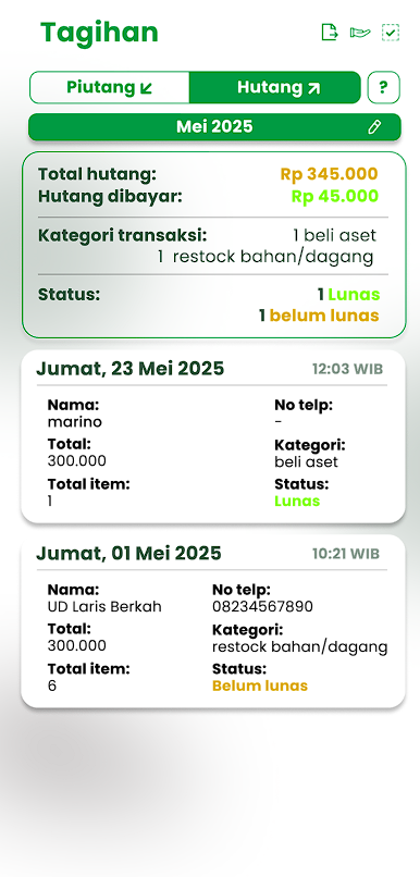 Tampilan fitur Catetify 7
